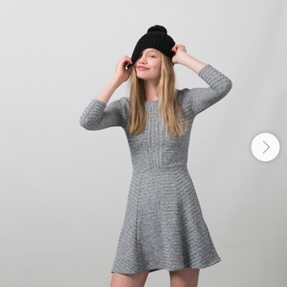 Bershka Dresses & Skirts - Gray Skater Dress, 3/4 Sleeve